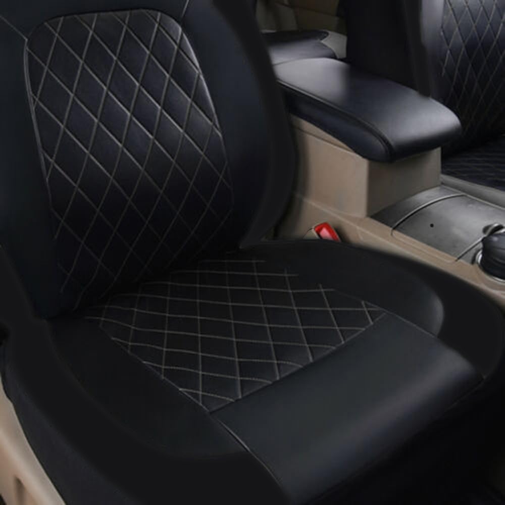 Housse de Siège de Voiture pour Ford Fiesta Fließheck 2008-2017, Housse de Siege en Cuir PU Siège Avant Arrière Universelle Protections de Siège,A-9PCS
