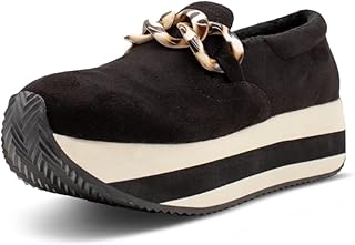 Womens Harding Platform Loafers Casual - Black