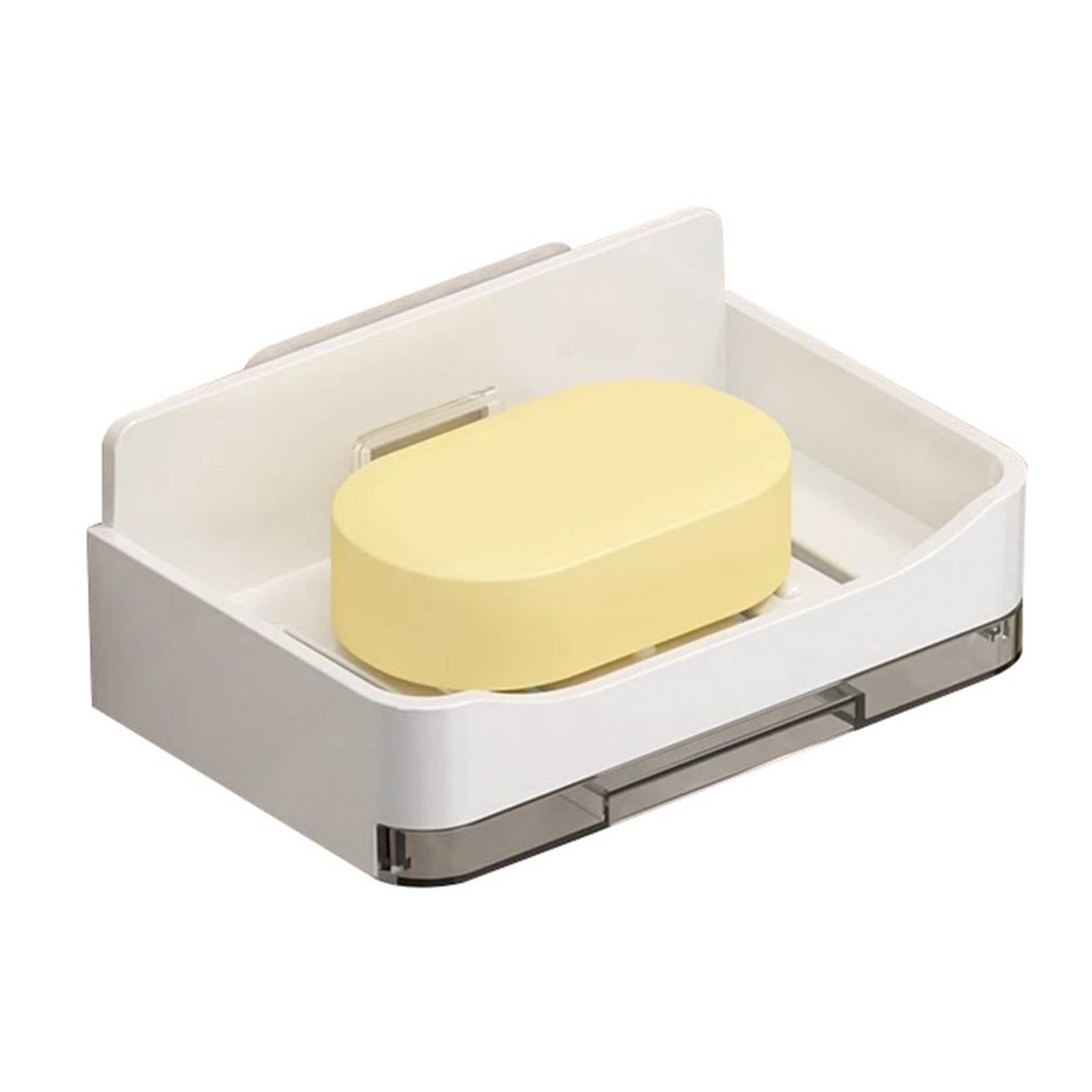Soap Organiser with Draining Tray for Bathroom Countertop Sink Shower Storage Rack Kitchen Sponge Holder Stick on Soap for Sink