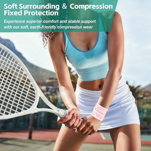 Image of 2 Pack Wrist Brace for Right & Left Hand, Ultra-Thin Compression Wrist Band Adjustable Wrist Wrap for Tendonitis, Arthritis, Weightlifting, Sports