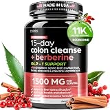 Advanced Ketogenic Colon Cleanse with Berberine 1500mg – 15 Day Parasite Detox for Men & Women – Extra Strength Formula with Senna Leaf for Rapid Constipation Relief, Gut Health & Bloating Reduction