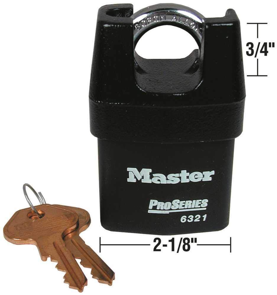 Master Lock 6321 Keyed Padlock with keys and dimensions