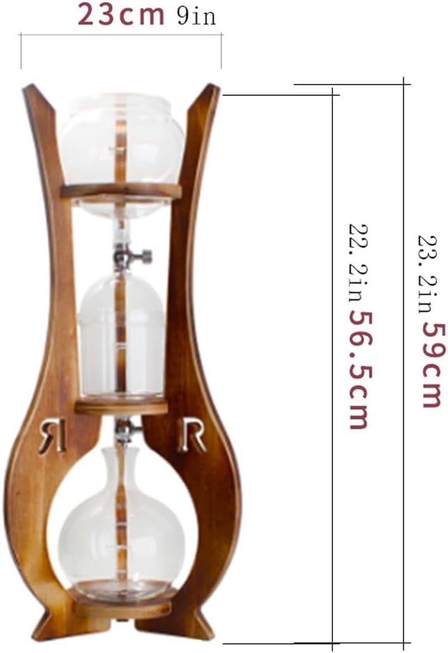 ASSICON Aluminum Espresso Steamed Ice Drip Coffee Maker with Elegant Design Retro-Style Fits Most, Iced Coffee Maker for Home Office Stovetop Coffeemaker