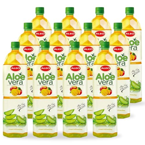 ALEO 1.5L Premium Mango Aloe Vera Drink - Natural, No Preservatives, No Artificial Colors Superior Taste Award 2025