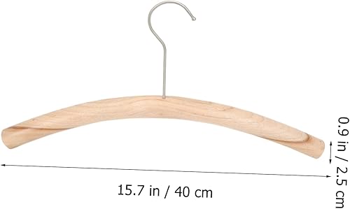 Miniatura 3 de CHILDWEET Perchas de madera resistentes y naturales para almacenamiento en armario y secado de ropa, estilo nórdico para organizar camisas, trajes y