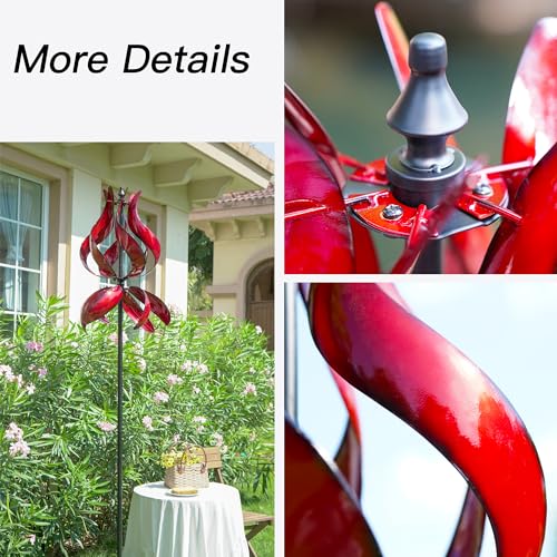Cyan Oasis GARDEN WIND SPINNERS Large Outdoor Metal Wind Spinners thumb #5