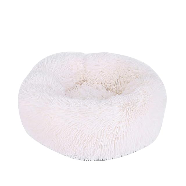 Fansu Cama Gato Suave Cama Perro Redonda, Mascotas Calentito Cojín Lavable Invierno de Felpa