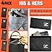 4 Faraday Bag Anti-Tracking GPS RFID Car Key Signal Blocker Wallet Shielding Pouch Protective Case for Cell Phone Car Key FOB, Data Privacy, Electronic Device Security (4 PACK - BLACK AND GRAY)