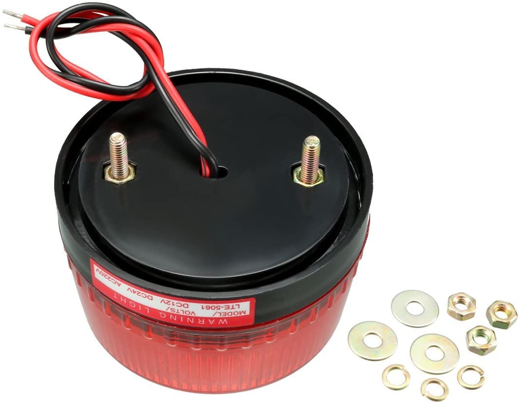 Lampada Di Segnalazione Industriale LED - DC 24V, Lampeggiante, Rossa, Resistente All'Acqua - Foto 7