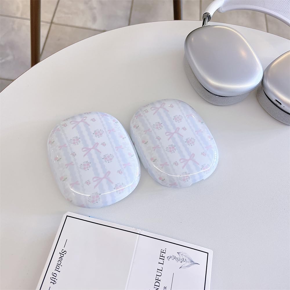 for AirPods Max Case,Cute Bow Flower Design,Kawaii Girl Lace Floral Ear Buds Headphone Protective Cover for AirPod Max - Image 2
