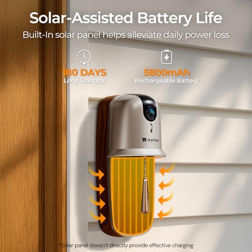 anyfree Solar-Assist WiFi Doorbell