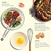 MIBOTE 17 Pcs Silicone Cooking Kitchen Utensils Set with Holder, Wooden Handles Silicone Turner Tongs Spatula Spoon Kitchen Gadgets Utensil Set for Nonstick Cookware (Grey) #3