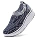 DADAWEN Women's Slip On Breathable Walking Shoes Comfort Fitness Wedge Platform Sneakers (Size:US5-US12)