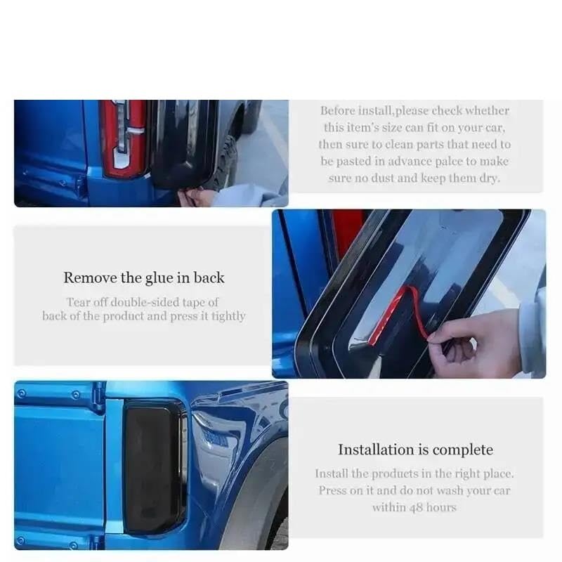 Coque extérieure feu arrière Ford Bronco protection contre les rayures