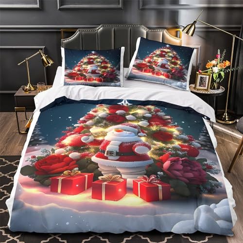 Housse de couette Noël géométrique 3D pour réchauffer vos soirées - 4