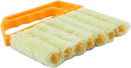 Miniatura 5 de BORDSTRACT Cepillo de limpieza de persianas, 7 tablillas, mini cepillo de limpieza de pistas de mano, cepillo de cortina, removedor de polvo,