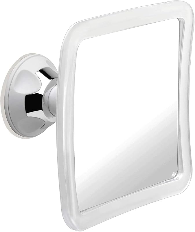 Espelho quadrado para barbear MIRRORVANA com ventosa, transparente, 16,00 x 16,00 cm