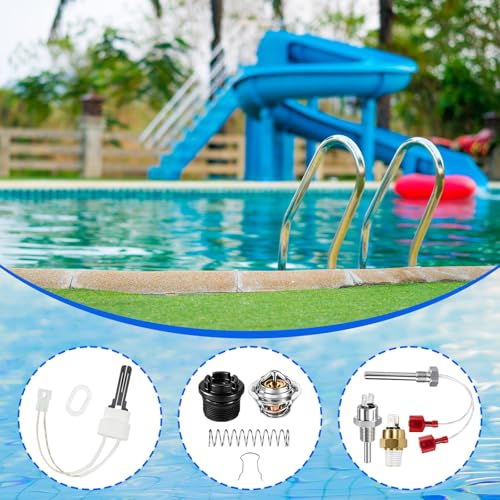 Otoolling 3 Pcs Pool Heater Repair Kit Include Stack Flue Sensor, High Limit Switch, Heater Thermistor, Thermal Regulator, Igniter Gasket Kit Compatible with Pentair 42002-0024S 77707-0010 77707-0054 by Otoolling - Used condition - Image 7