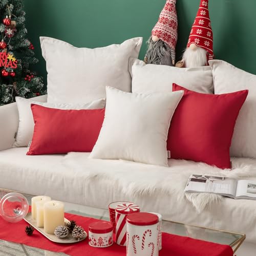 Miulee CAOUTDOOR_12IN_PILLOW_7 Pack Of 2 Decorative Outdoor Waterproof Pillow Covers Garden Christmas Cushion Sham Throw Pillowcase Shell thumb #4