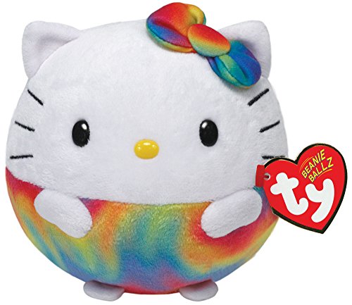 Ty Beanie Ballz Hello Kitty Rainbow Plush