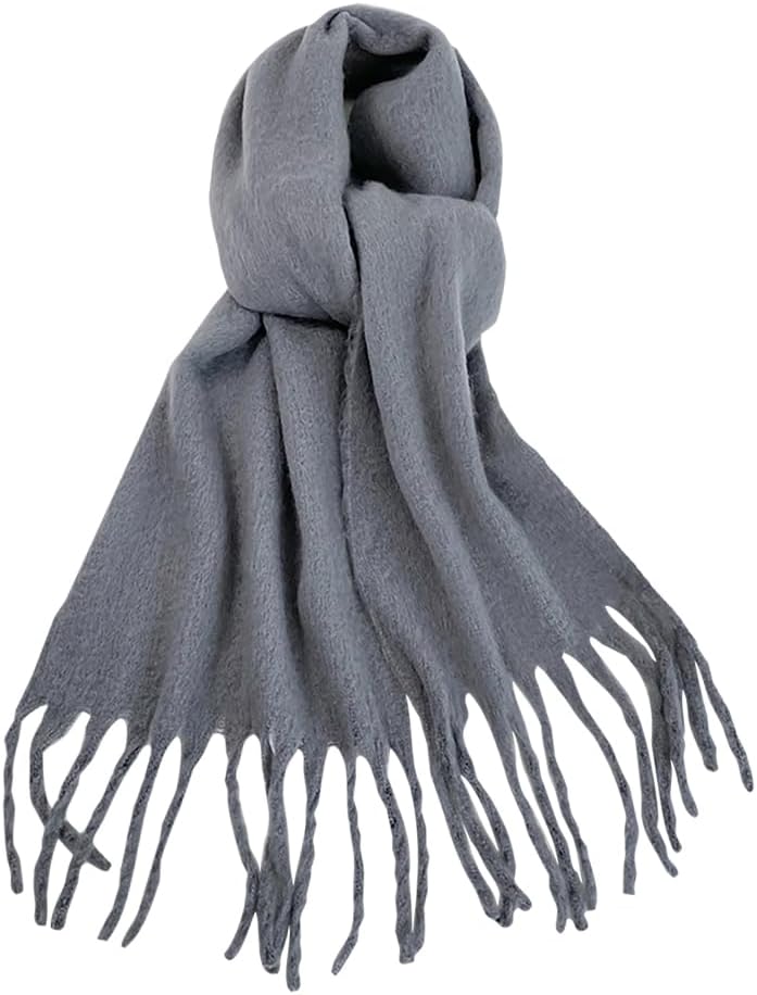 Womens Winter Scarf Oversized Chunky Scarf Large Soft Blanket Scarf Ladies Fashion Christmas Scarf Thick Warm Scarf White