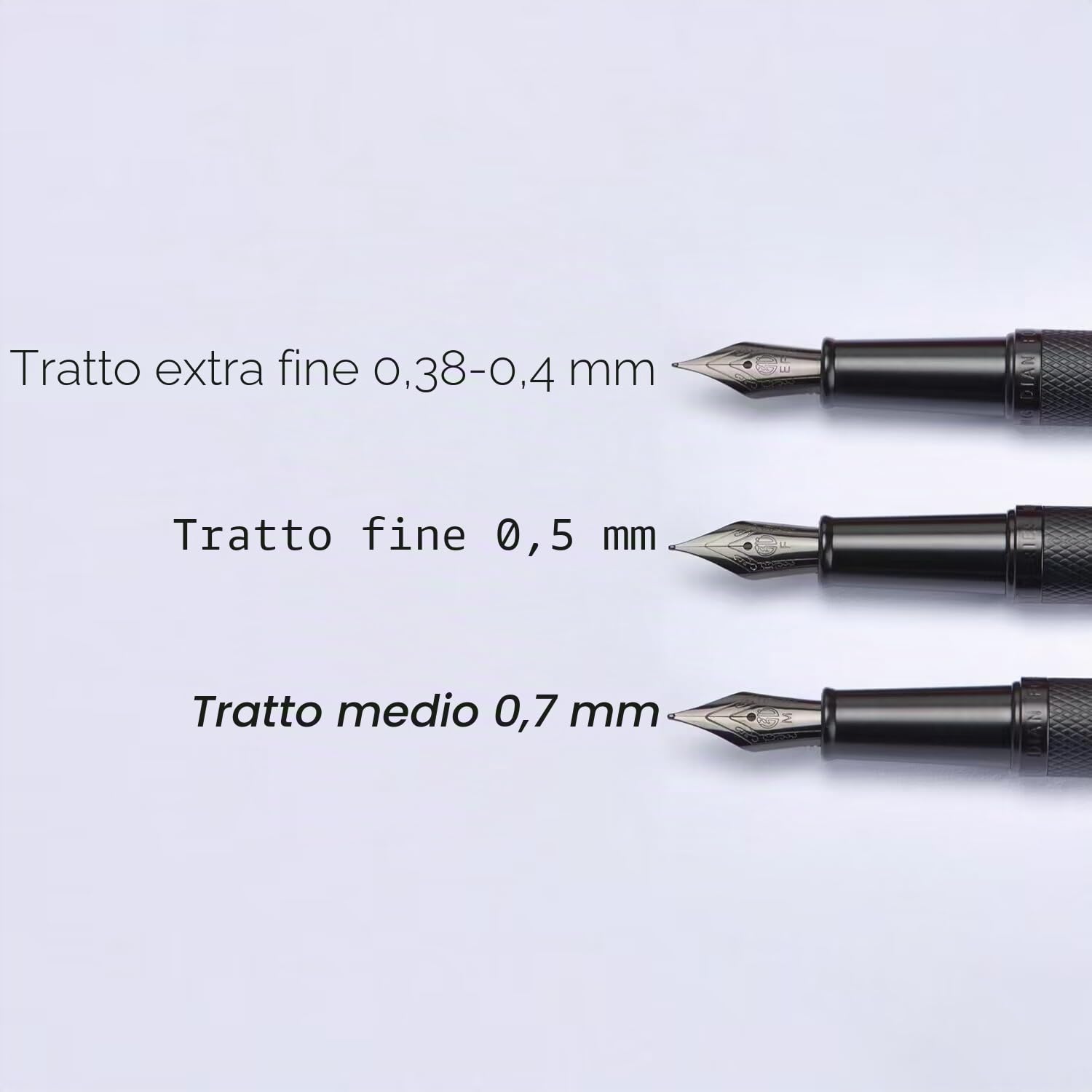 Hongdian Penna stilografica con pennino fine, design classico, set regalo con converter e custodia in metallo, colore: nero