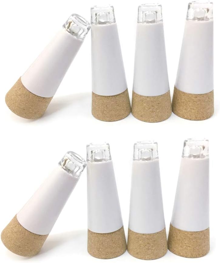 Pack of 8 USB Rechargeable Bottle Light Cork Light for Christmas Party Decoration