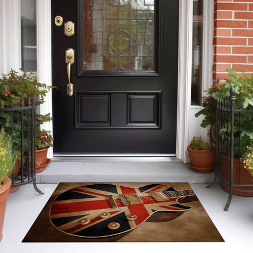 Tapis Union Jack lavable et antidérapant doux pour salon - 4