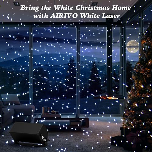 Image of AIRIVO Outdoor Laser Lights Projector, 5 Color Motion Firefly Lights Star Show Projection Light, Christmas Projector Light with Remote Control for Holidays Halloween Decoration Home, Garden, Patio
