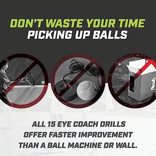 Billie Jean King's Eye Coach Pro Tennis Swing Trainer, Essential Tennis Equipment And Training Aid, Practice Tennis Drills By Yourself At Home, No Ball Pickup #TOP4
