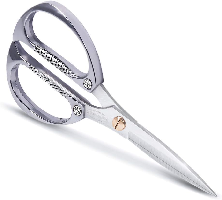 Newness Focus on Stainless SteelKitchen Shears, Duty Kitchen Shears for Chicken, Beefs, Poultry, Fish, Meat, Vegetables, Scissors with Non-Slip Easy Grip Handles for House Daily Use