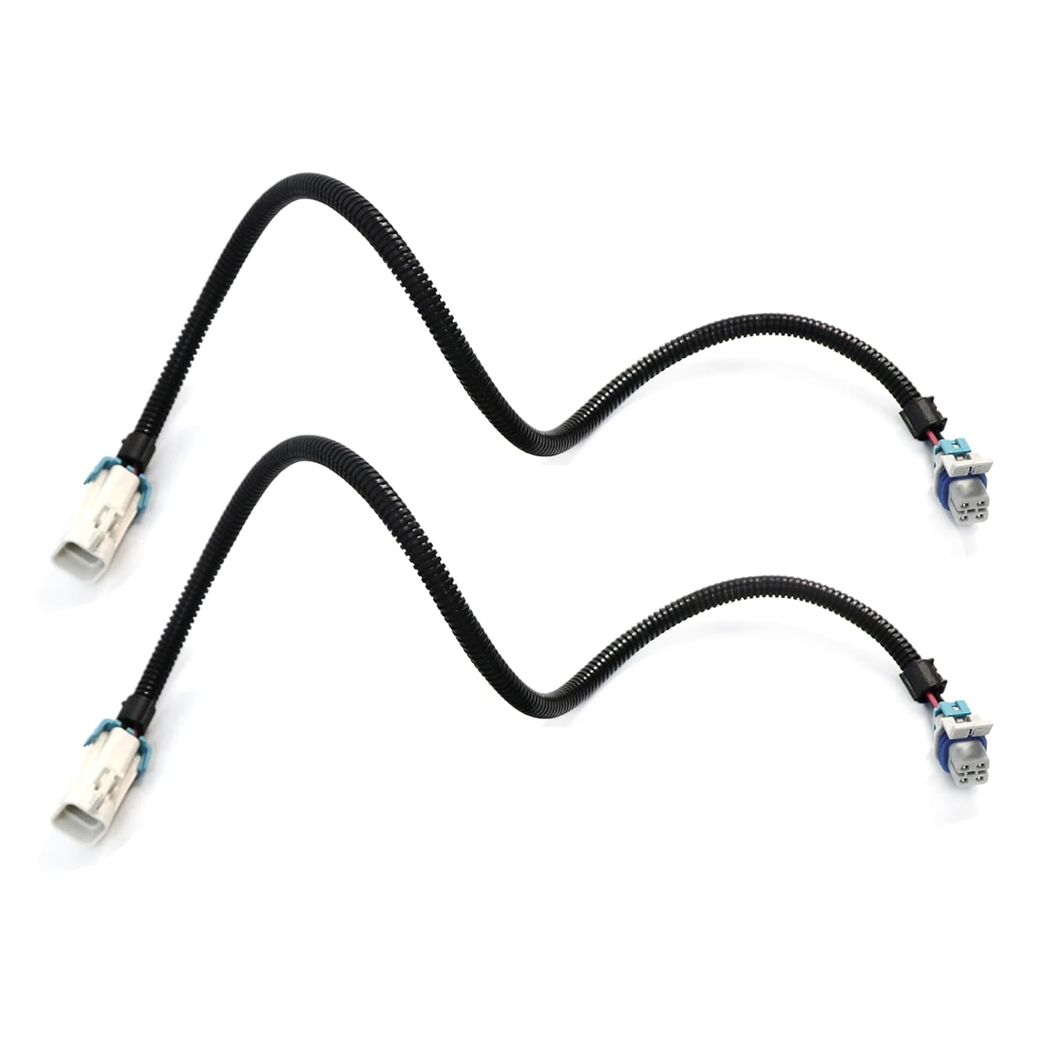 2Pcs 24" 4 Pin O2 Oxygen Sensor Extension Harness Wires for LS1 LS2, Square Connector