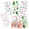 Kesote Lot de 100 Sacs à Bonbons Noël Pochette Sachet Transparent Chocolat Biscuit Sacs de Cadeaux – 27 x 13cm