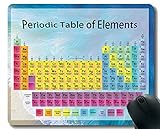 Yanteng Tabla periódica por Elementos de química Alfombrilla de ratón para Juegos, Alfombrillas de ratón con temática de Plumas de Playa con Borde Cosido