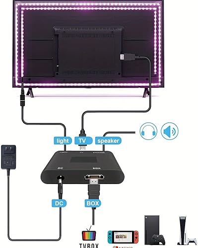 Miniatura 5 de La retroiluminación LED de TV se sincroniza con la pantalla, las luces de TV cambian junto con el televisor, sigue el ritmo de audio, controlable a