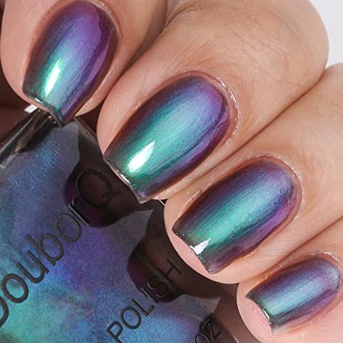 Douborq Sparkling Chrome Nail Polish,15Ml/0.52Fl Oz Holographic Chameleon Nail Polish Long-Lasting Shimmer And Iridescent Effect #TOP13