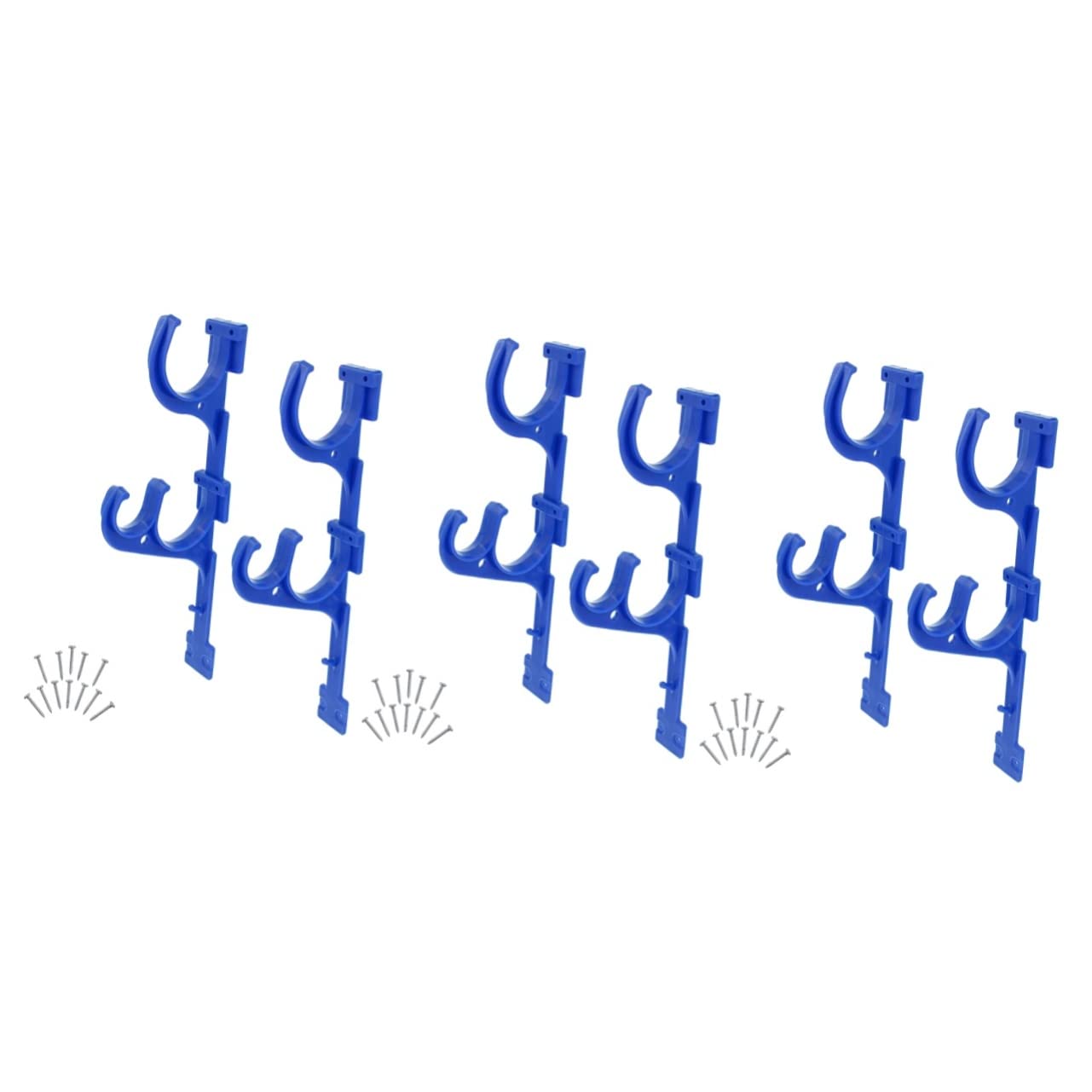 INOOMP 3 Juegos Gancho para Herramientas de Piscina Perchas de Almacenamiento de Garaje de Piscina Colgador de Herramientas de jardín Gancho de Red Colgador para Colgar Herramientas Blue