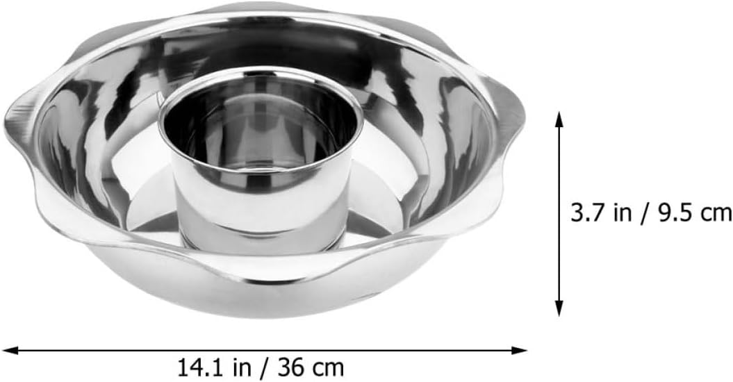 Stainless Steel Double Flavor Hot Pot Divider for Family Gatherings Induction Compatible Cooking Pot Enjoyment