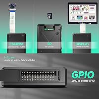 Miuzei Gehäuse für Raspberry Pi 4 mit GPIO-Schnittstelle, metallisch aus Aluminium mit Kühlkörper, leises Mini-PC-Gehäuse für Raspberry Pi 4 Model B+, 8/4 GB, Schwarz – Ansicht 4