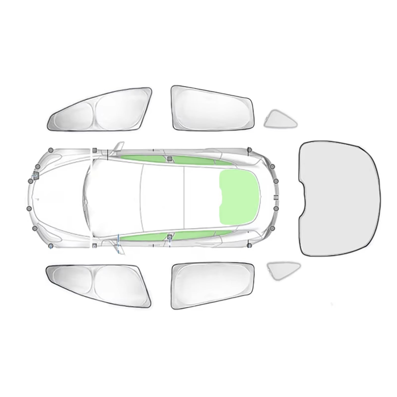Car Window Shades for Toyota Fortuner 2006-2016,Privacy Sun Shade Set for Front Windshield Side and Rear Windows,Keep Your Car Cooler,7PCS