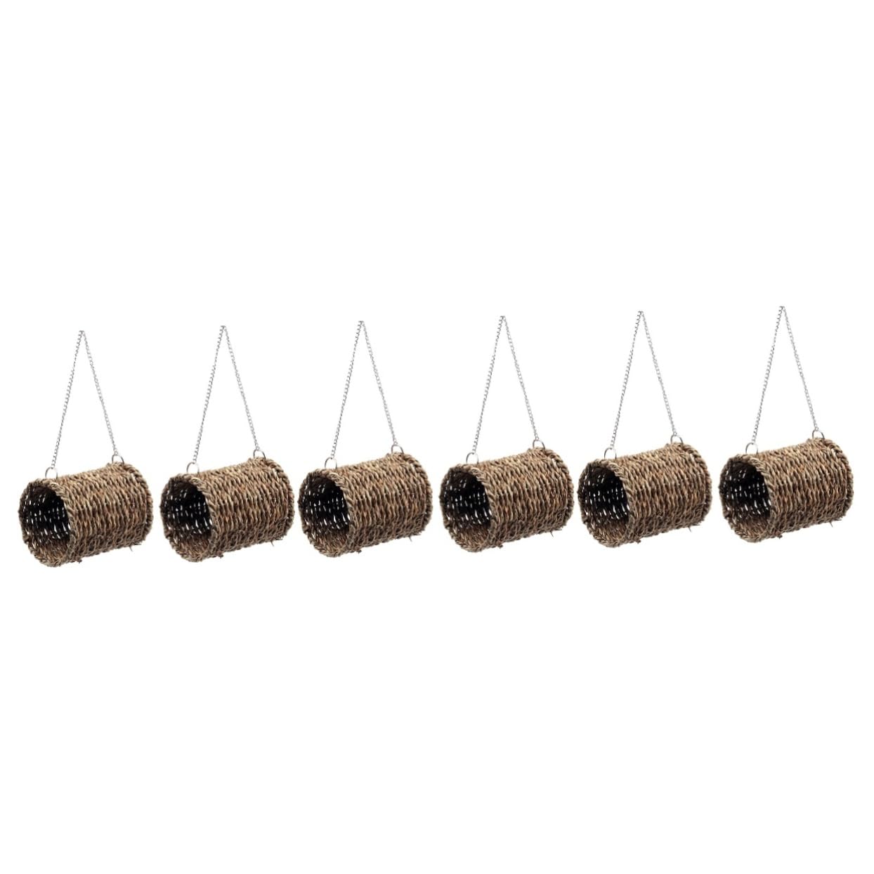 minkissy Hamaca de Loro, Nido de Ardilla, Juguetes para pájaros, Columpio para Mascotas, Jaula para Ratas, Conejo, Juguetes para Loros, escondite, cabaña Colgante, Nido de pájaros, casa de bambú, la