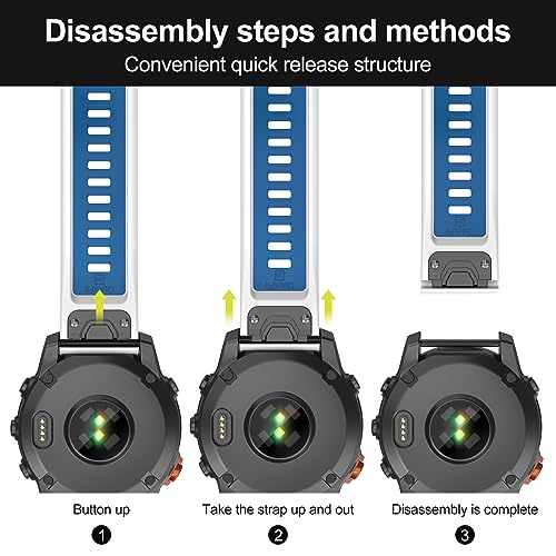 MYSNBKN 26mm Quick Fit Strap for Fenix 8 51mm/Fenix 7X Pro/Fenix 7X/Fenix 6X/Fenix 6X Pro/Fenix 5X/Fenix 5X Plus/Fenix 3/3 HR - Image 2