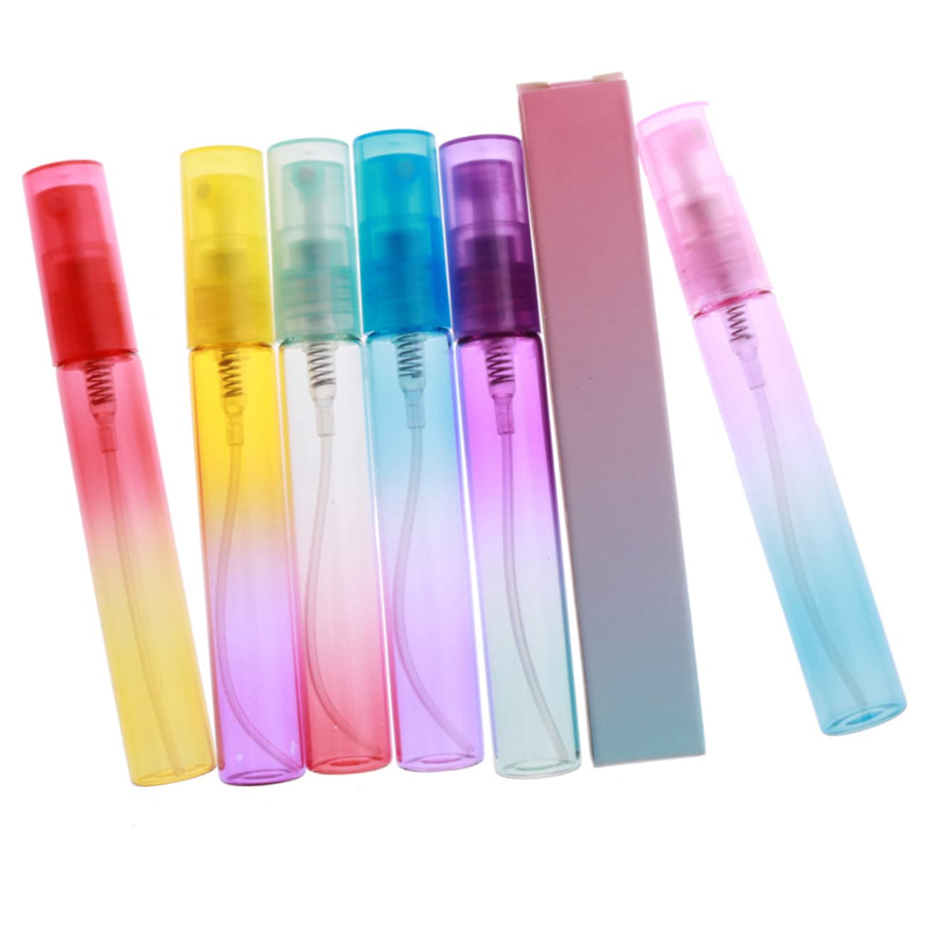 Hemobllo 24pezzi Spray Vuoto in Vetro Sfumato Contenitori Per Cosmetici Profumi Pompa Vite Riutilizzabile e Ricaricabile Per Viaggi e Campeggio