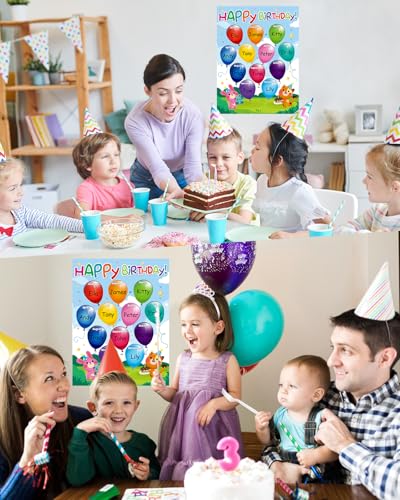 PETCEE Happy Birthday Poster Chart for Classroom - 26.5"x 20" Large Birthday Chart Calendar Poster for Bulletin Board Decor Back to School Teaching Supplies — view 6