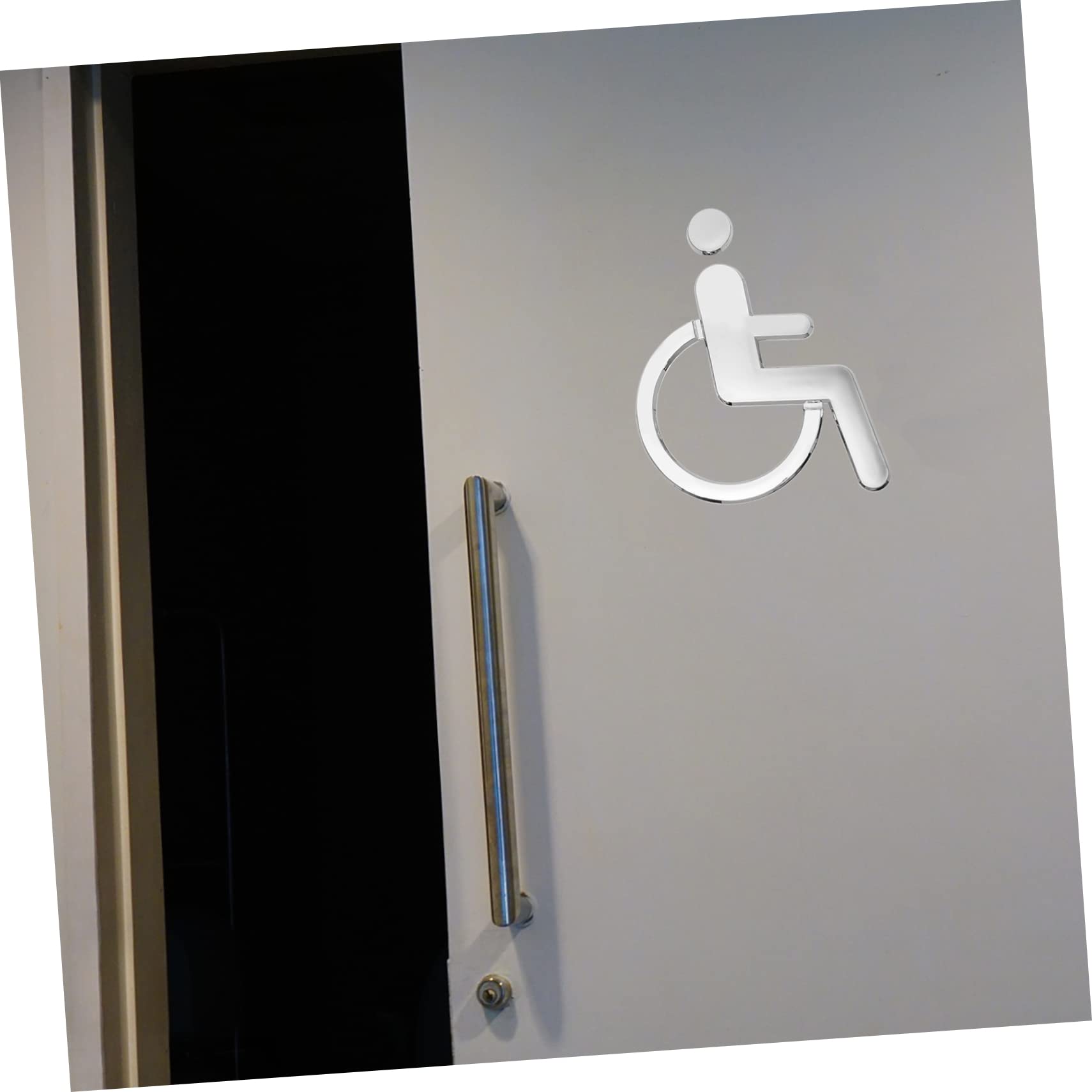 ULTECHNOVO 5piezas Cartel De Baño Para Discapacitados Símbolo De Señalización Ligera y Para Aseos Públicos y Privados
