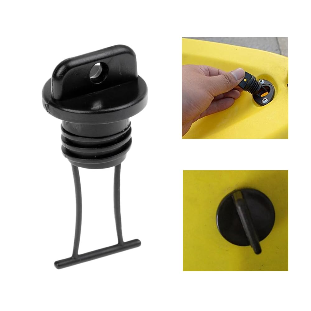 SagaSave Kit di tappi di scarico universali per kayak, 2 pezzi, tappi di scarico filettati, kit di tappi per kayak, accessori per canoa e barca