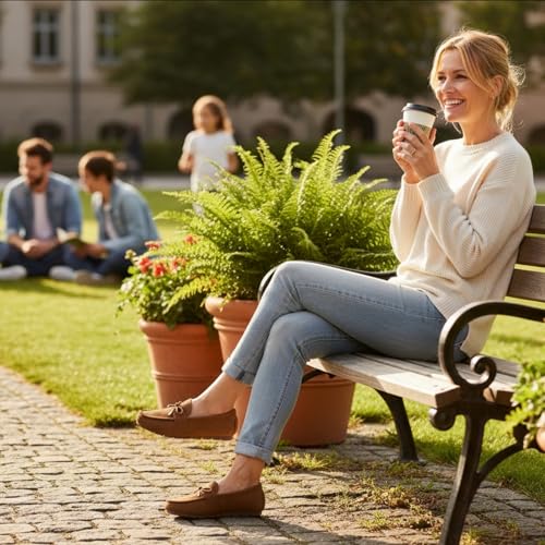 Image of Vespiero Loafers for Women Slip On Flats Comfortable Business Dressy Casual Non Slip Work Walking Office Loafers Shoes