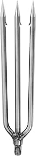 Fishing Harpoon, Stainless Steel Fishing Barbed Spear Aluminum Alloy Rod Gig Gaff with 8mm Screw for Outdoor Fishing Landing Large Fish Frog