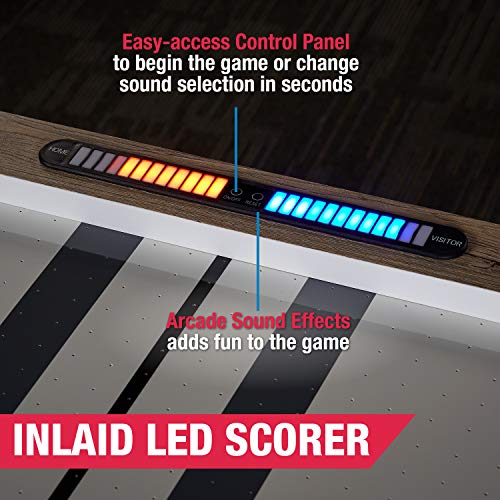 Md Sports Hinsdale 84" Air Powered Hockey Table, White/Grey #TOP6