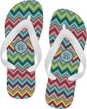 Personalized Retro Chevron Monogram Flip Flops - Medium
